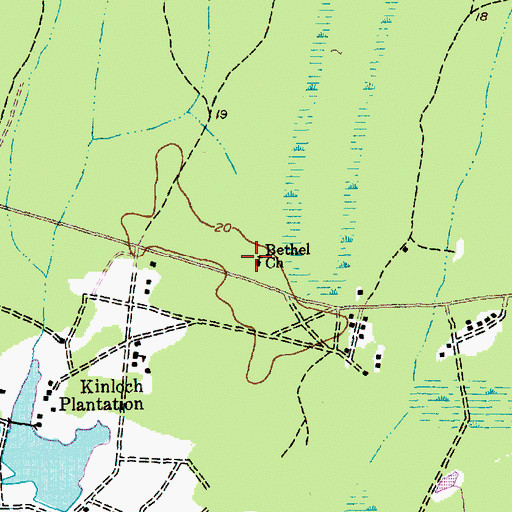 Topographic Map of Bethel Church, SC