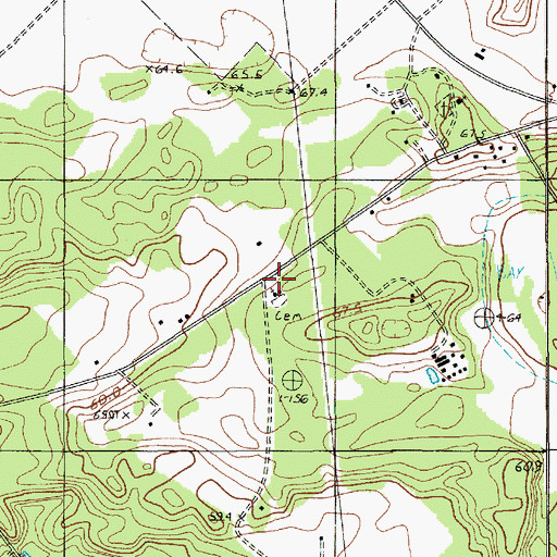 Topographic Map of Bethel Church, SC