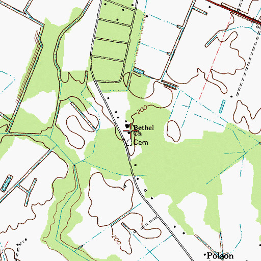 Topographic Map of Bethel Church, SC