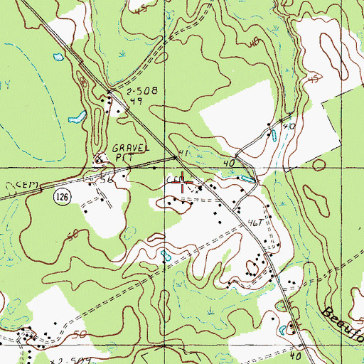 Topographic Map of Bethlehem Church, SC