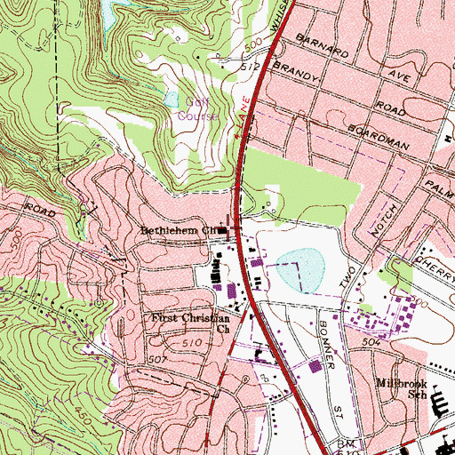 Topographic Map of Bethlehem Lutheran Church, SC