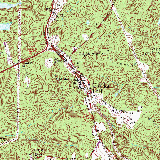 Topographic Map of Bethlehem Church, SC