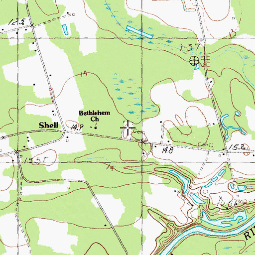 Topographic Map of Bethlehem Church, SC