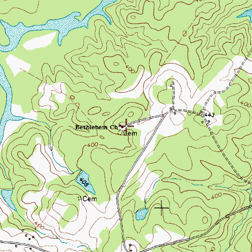 Topographic Map of Bethlehem Church, SC