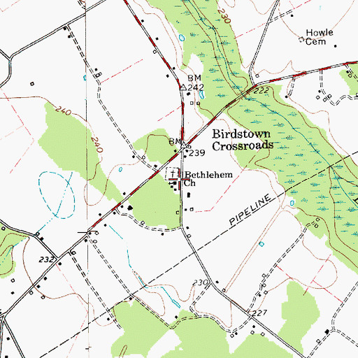 Topographic Map of Bethlehem Church, SC