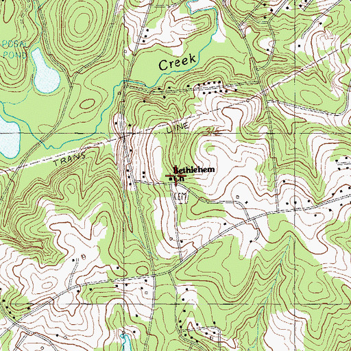 Topographic Map of Bethel Community Church, SC