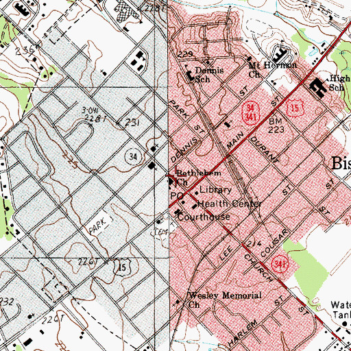 Topographic Map of Bethlehem Church, SC