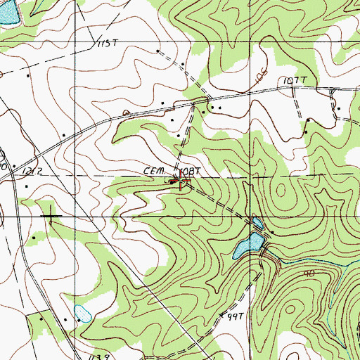 Topographic Map of Beulah Church, SC