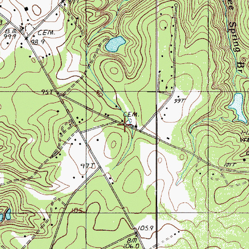 Topographic Map of Beulah Church, SC
