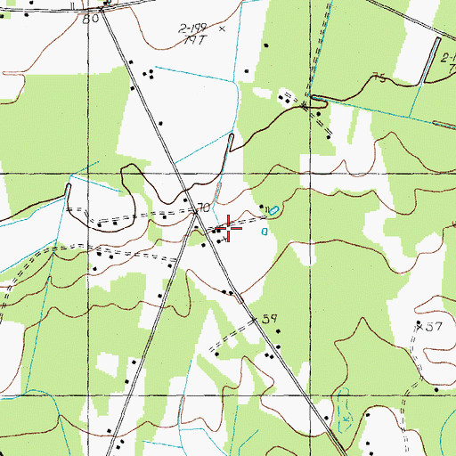 Topographic Map of Beulah Church, SC