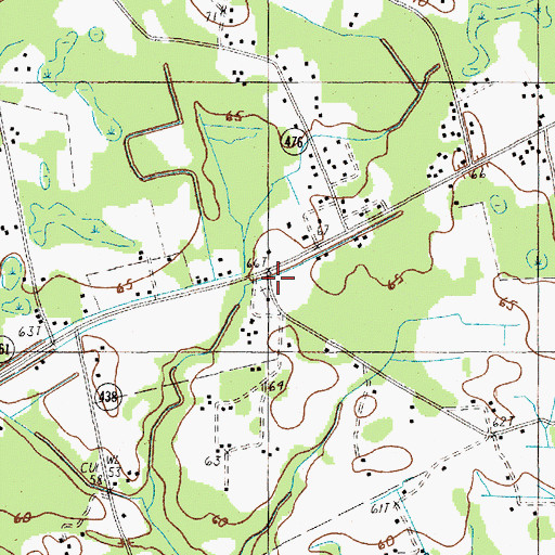 Topographic Map of Beulah School (historical), SC