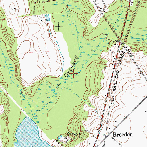 Topographic Map of Beverly Creek, SC