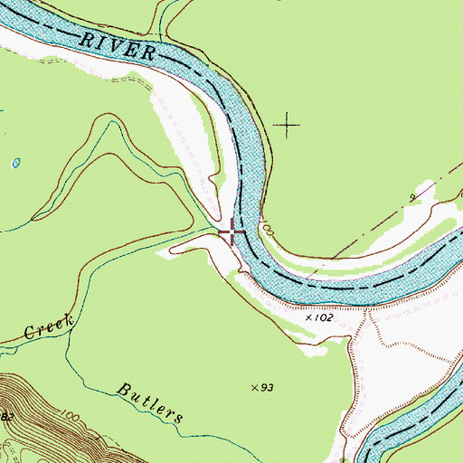 Topographic Map of Big Beaver Creek, SC