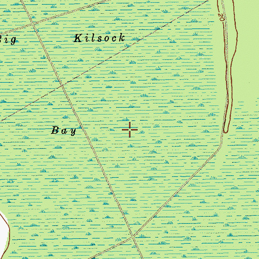 Topographic Map of Big Kilsock Bay, SC