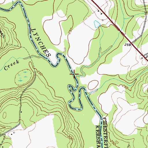 Topographic Map of Big Sandy Creek, SC