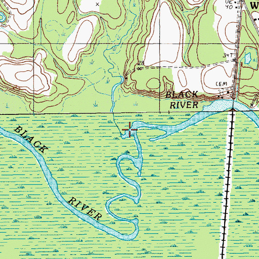 Topographic Map of Birch Creek, SC