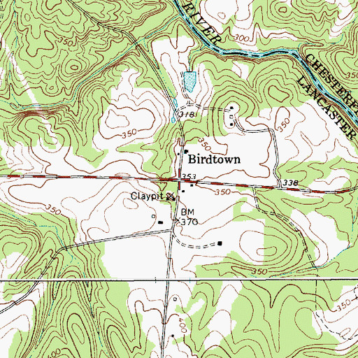 Topographic Map of Birdtown, SC