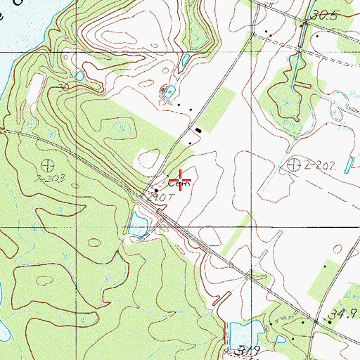 Topographic Map of Black Creek Church, SC