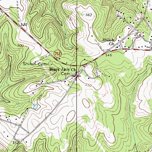 Topographic Map of Black Jack Church, SC