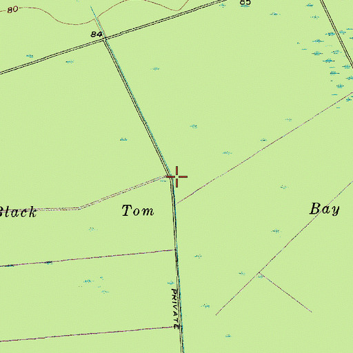Topographic Map of Black Tom Bay, SC