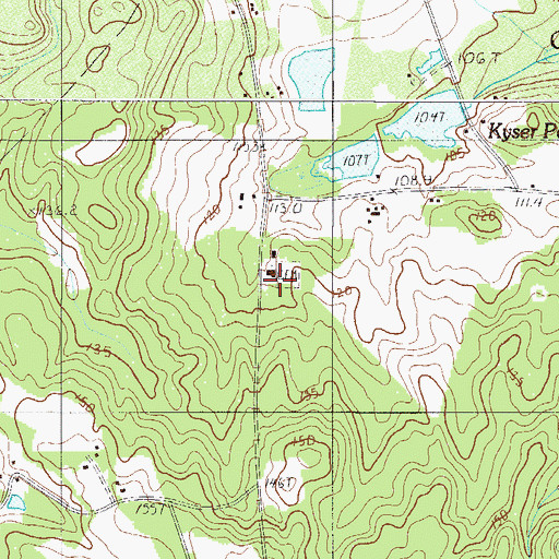 Topographic Map of Boiling Springs Church, SC