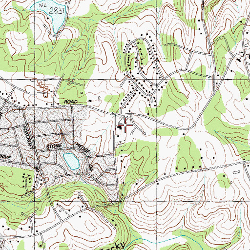 Topographic Map of Boiling Springs Church, SC