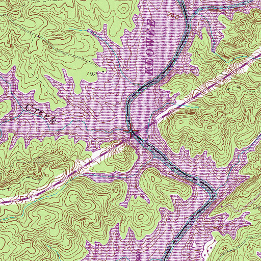 Topographic Map of Boones Creek, SC