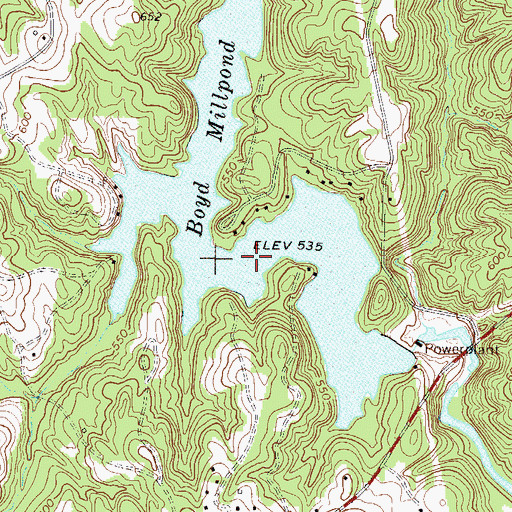 Topographic Map of Boyd Millpond, SC