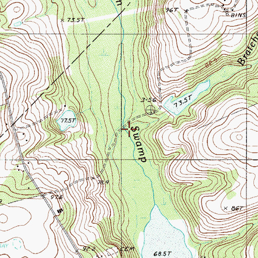 Topographic Map of Bratcher Branch, SC