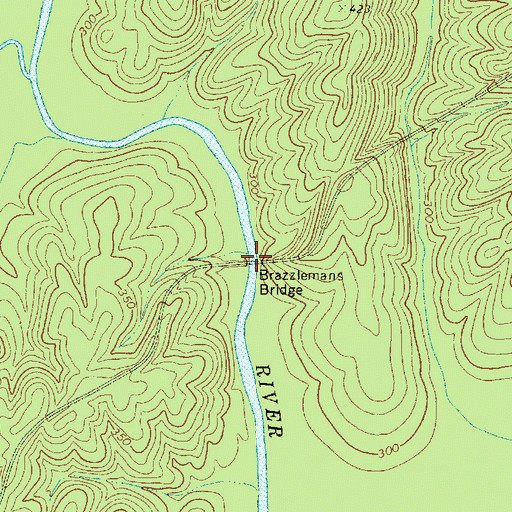 Topographic Map of Brazzlemans Bridge, SC