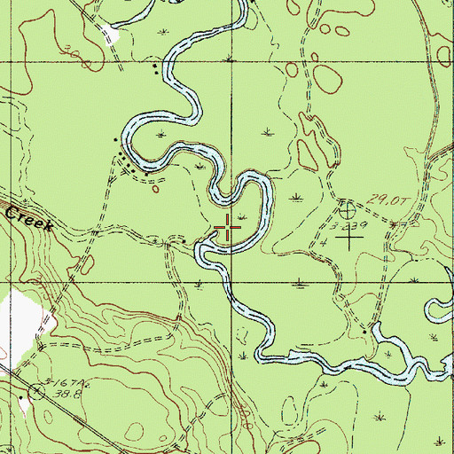 Topographic Map of Brier Creek, SC