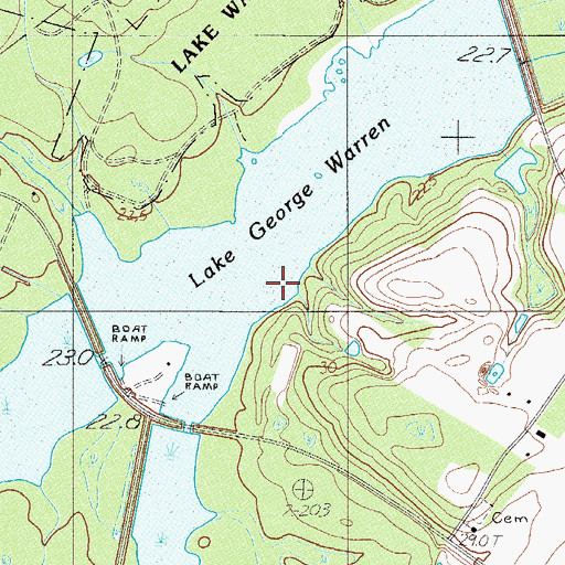 Topographic Map of Brier Creek, SC