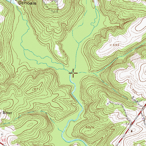 Topographic Map of Broadway Creek, SC
