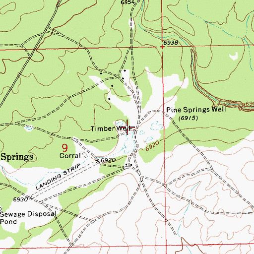 Topographic Map of Timber Well, AZ