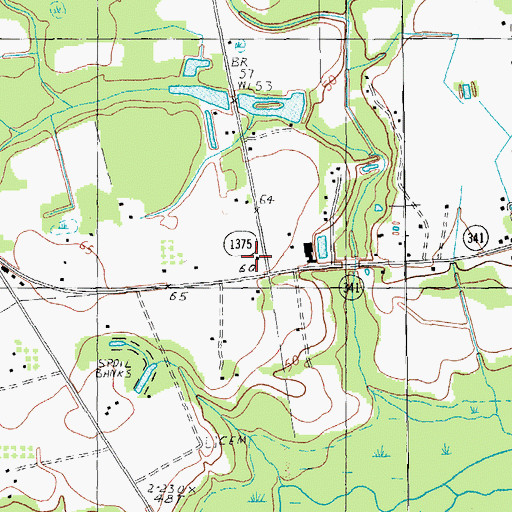 Topographic Map of Brown Chapel, SC