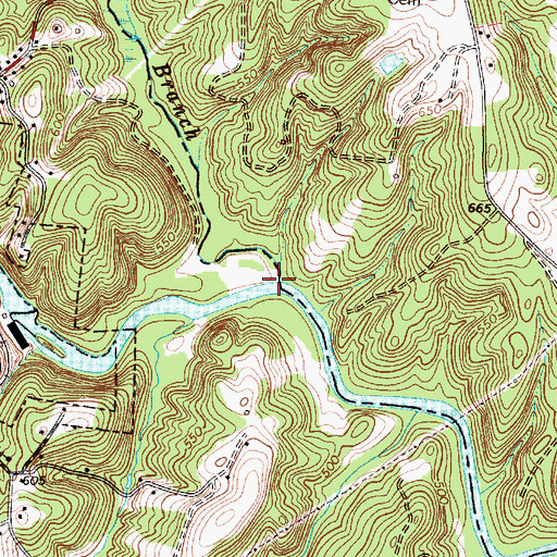 Topographic Map of Browns Branch, SC