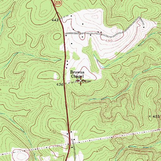 Topographic Map of Browns Chapel, SC