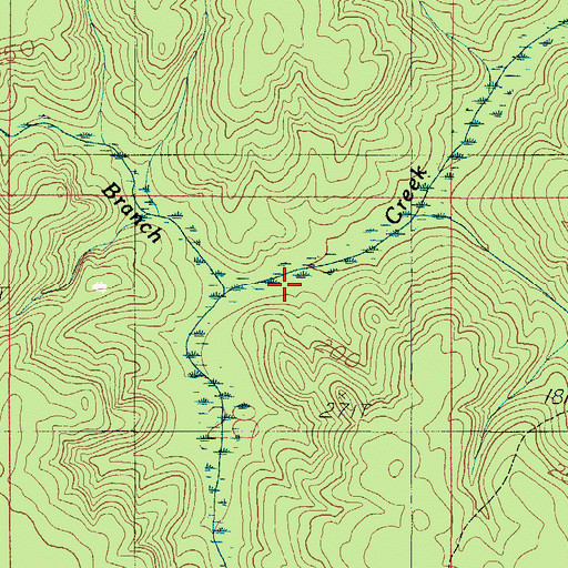 Topographic Map of Pieburn Branch, AL