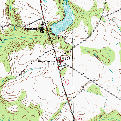 Topographic Map of Brownsville Church, SC