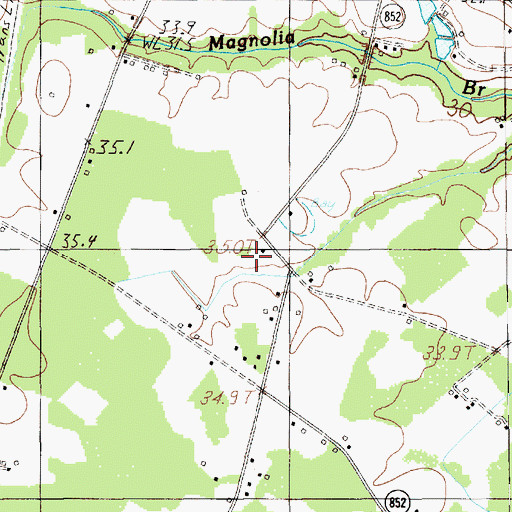 Topographic Map of Brownwood School (historical), SC