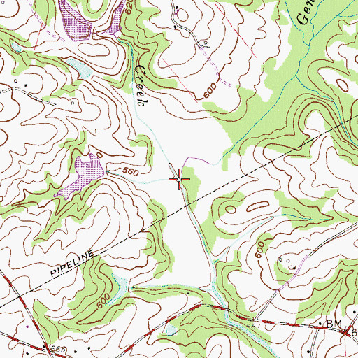 Topographic Map of Buchannan Creek, SC