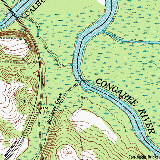 Topographic Map of Buckhead Creek, SC