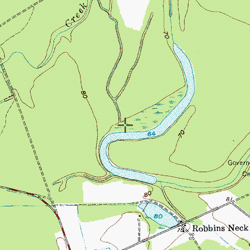 Topographic Map of Buckholtz Creek, SC