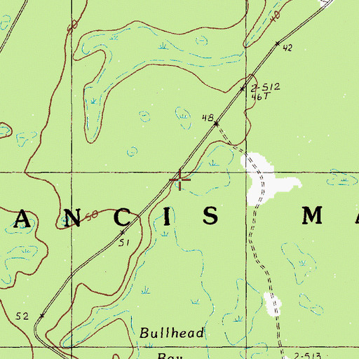 Topographic Map of Bullhead Bay, SC