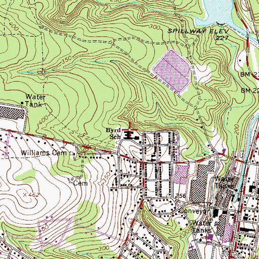 Topographic Map of Byrd School, SC