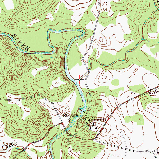 Topographic Map of Calhoun Creek, SC