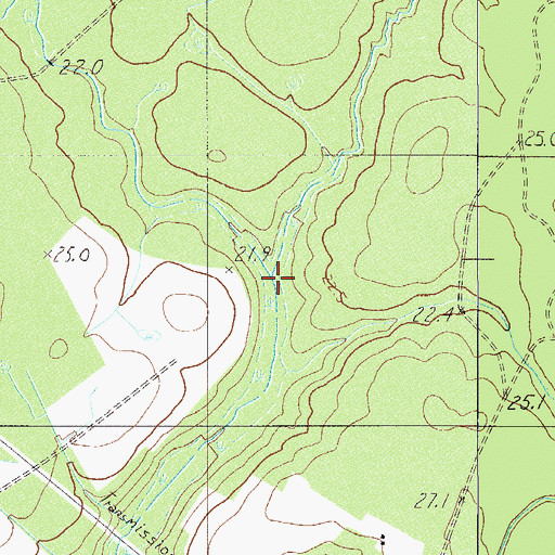 Topographic Map of Camp Branch, SC