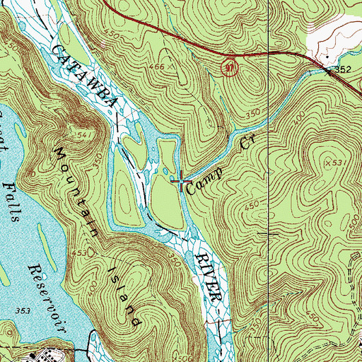 Topographic Map of Camp Creek, SC