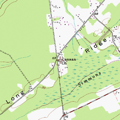 Topographic Map of Canaan Church, SC