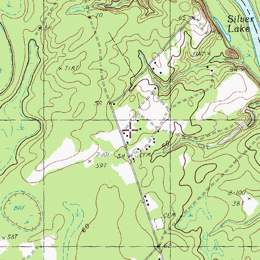 Topographic Map of Cane Bay School (historical), SC